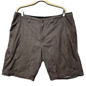 DaHui Mens Size 36 Heathered Brown Hybrid Shorts Quick Dry Stretch Boardshorts